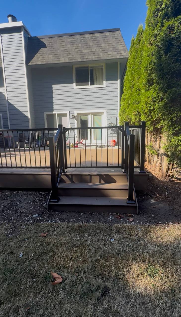 Composite Deck Replacement with Gated Stairs